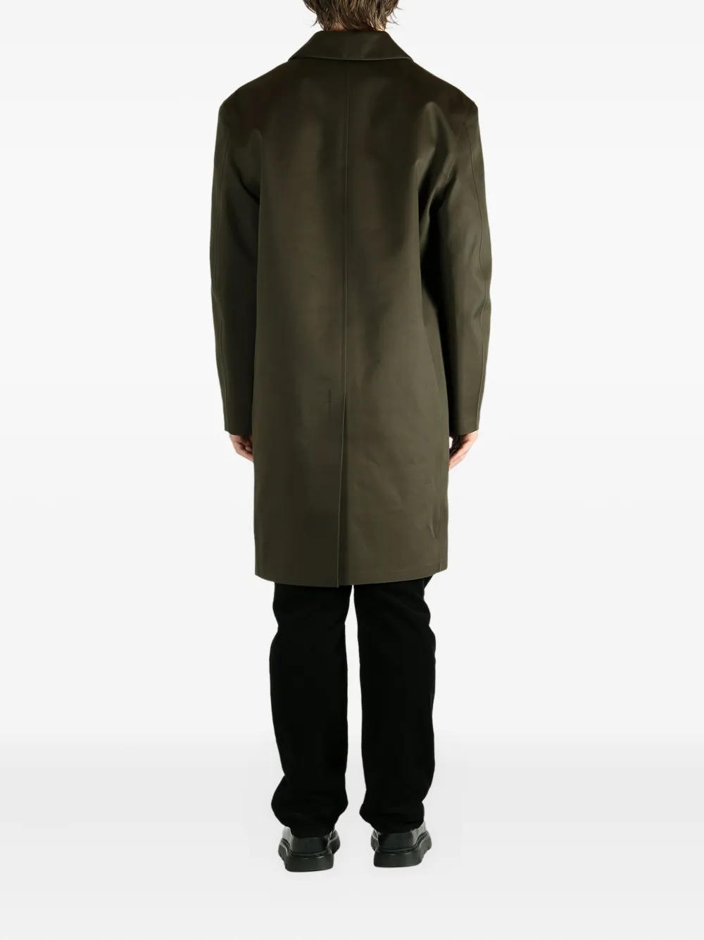 Saint Laurent buttoned flap-pocket coat Groen