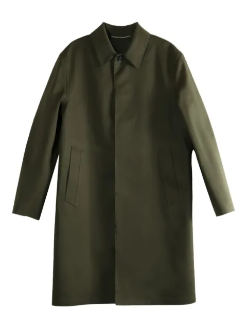 Saint Laurent buttoned flap-pocket coat