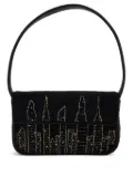 STAUD Tommy beaded skyline shoulder bag - Black