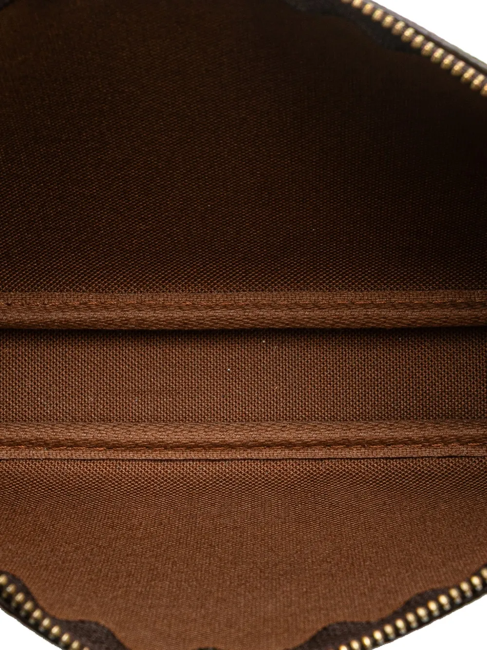 Pre-owned Louis Vuitton 2001 Monogram Pochette Accessoires Shoulder Bag In Brown