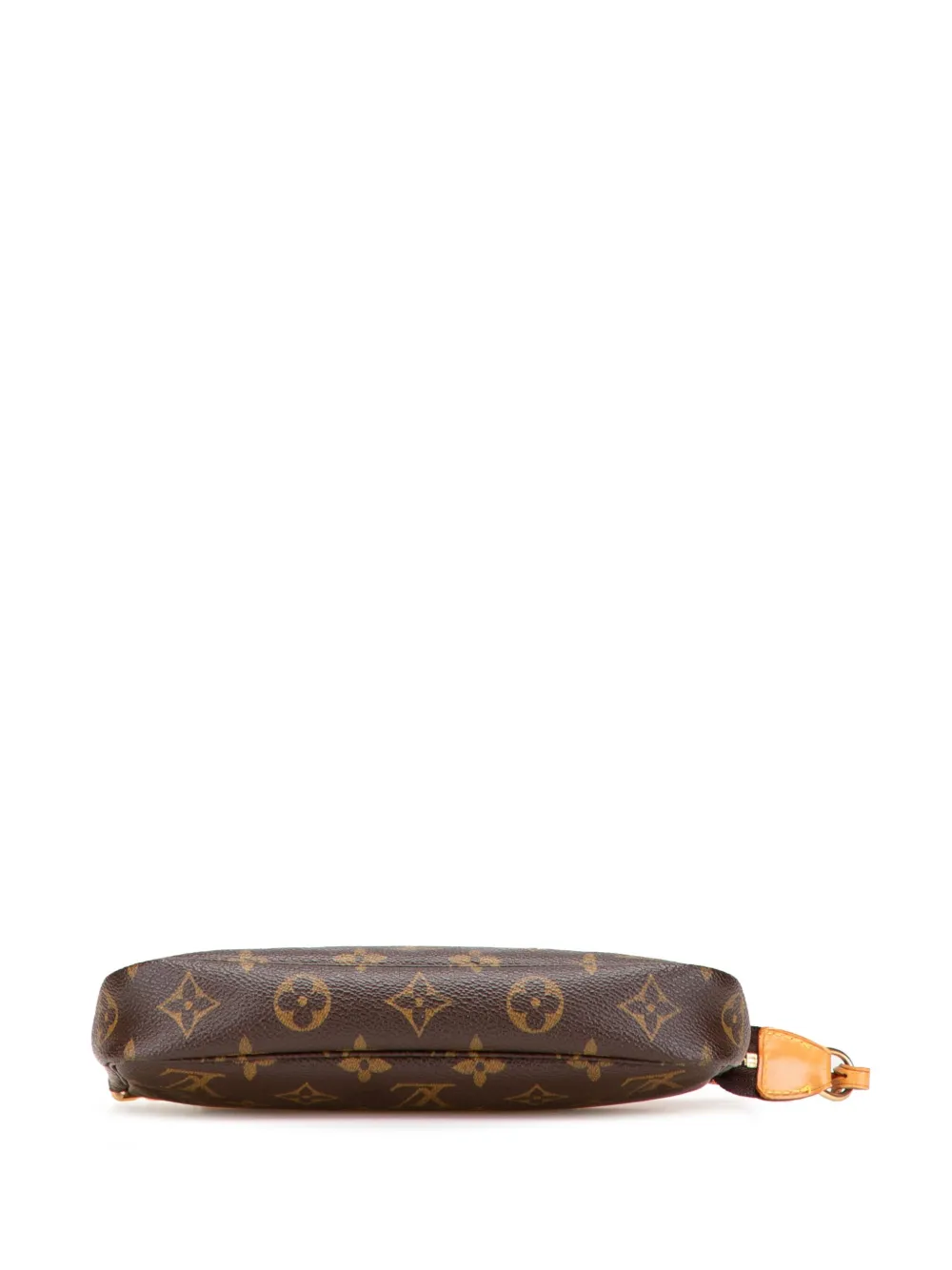 Pre-owned Louis Vuitton 2001 Monogram Pochette Accessoires Shoulder Bag In Brown