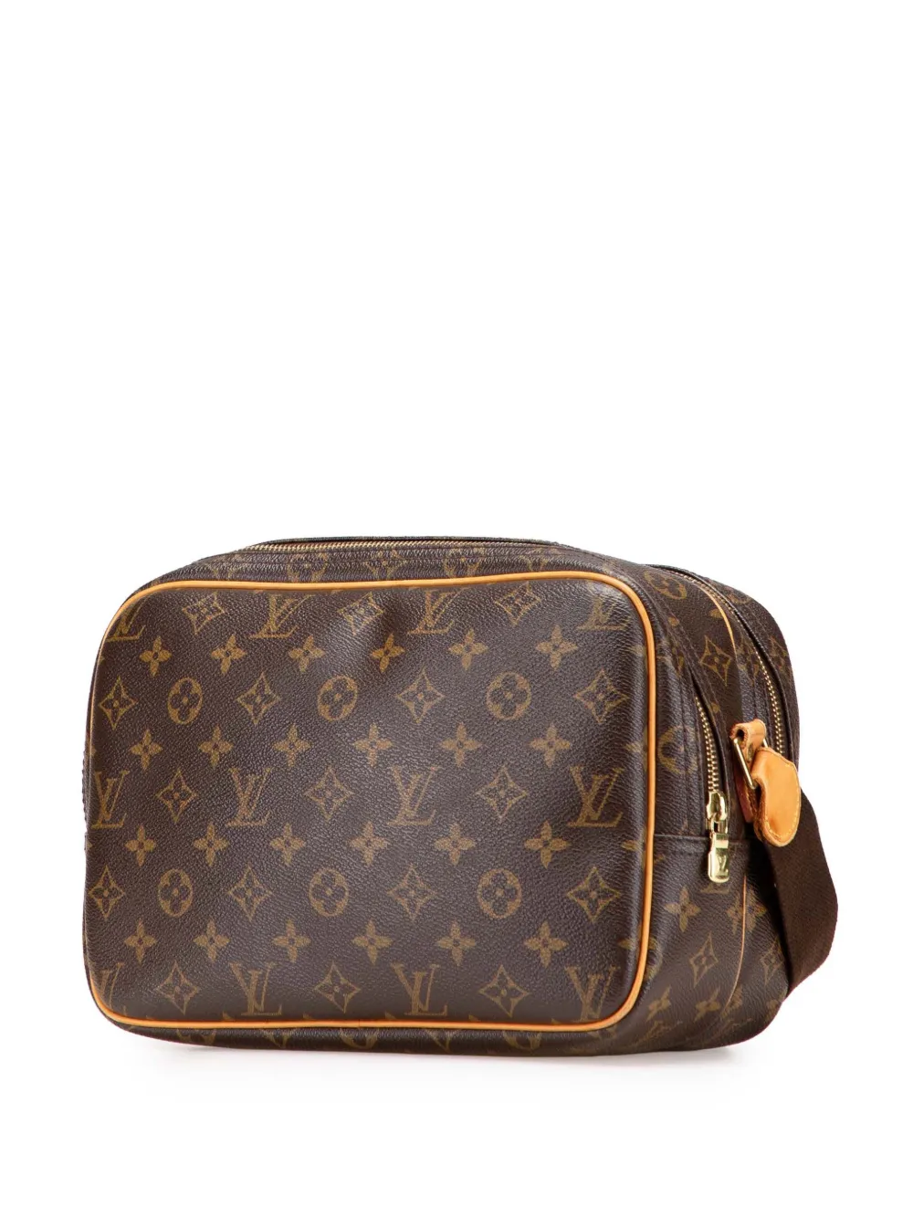 Pre-owned Louis Vuitton 2002 Monogram Reporter Pm Crossbody Bag In Brown