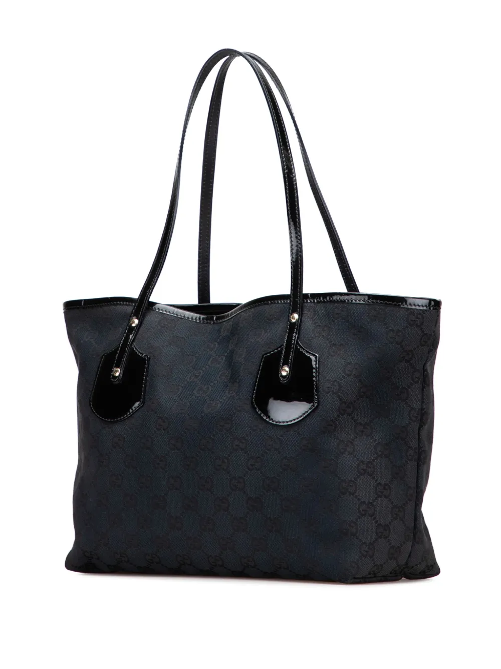 Pre-owned Gucci 2000-2015 Gg Canvas Jolie Tote Bag In Black
