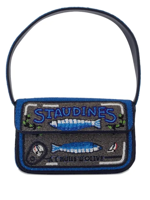 STAUD Tommy beaded fish-motif shoulder bag