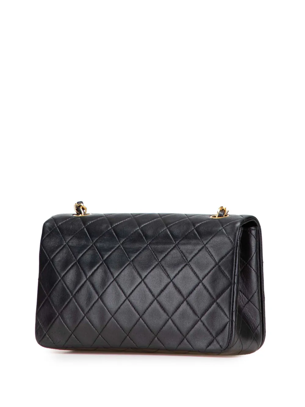 Pre-owned Chanel 1989-1991 Medium Quilted Lambskin Full Flap Crossbody Bag