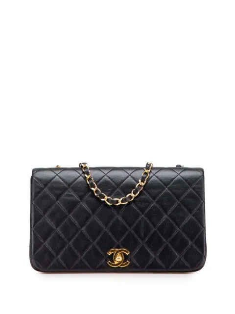 CHANEL Pre-Owned 1989-1991 Medium Quilted Lambskin Full Flap crossbody bag