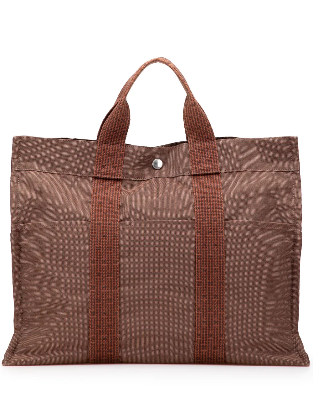 Hermès Pre-Owned 1990-2010 Canvas Herline MM tote bag - ブラウン Hermès Pre-Owned 1990-2010 Canvas Herline MM tote bag - ブラウン