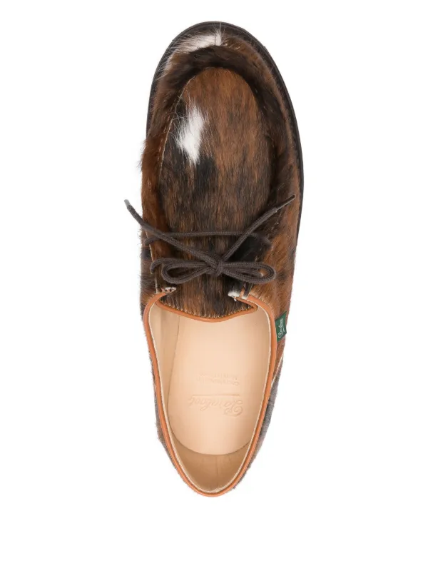 Paraboot Michael calf-hair Derby Shoes | Brown | FARFETCH