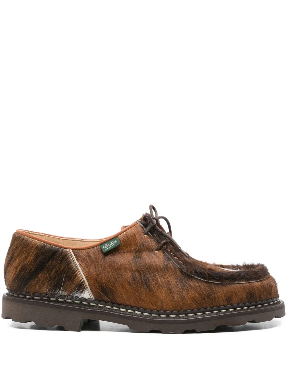 Paraboot Michael calf-hair Derby shoes - ブラウン Paraboot Michael calf-hair Derby shoes - ブラウン