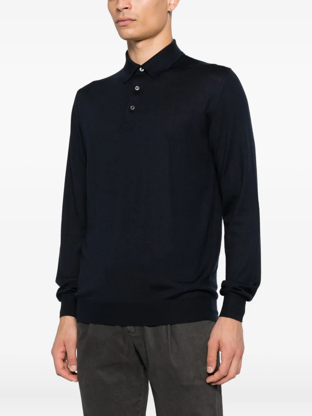 Lardini long-sleeves polo shirt Blauw