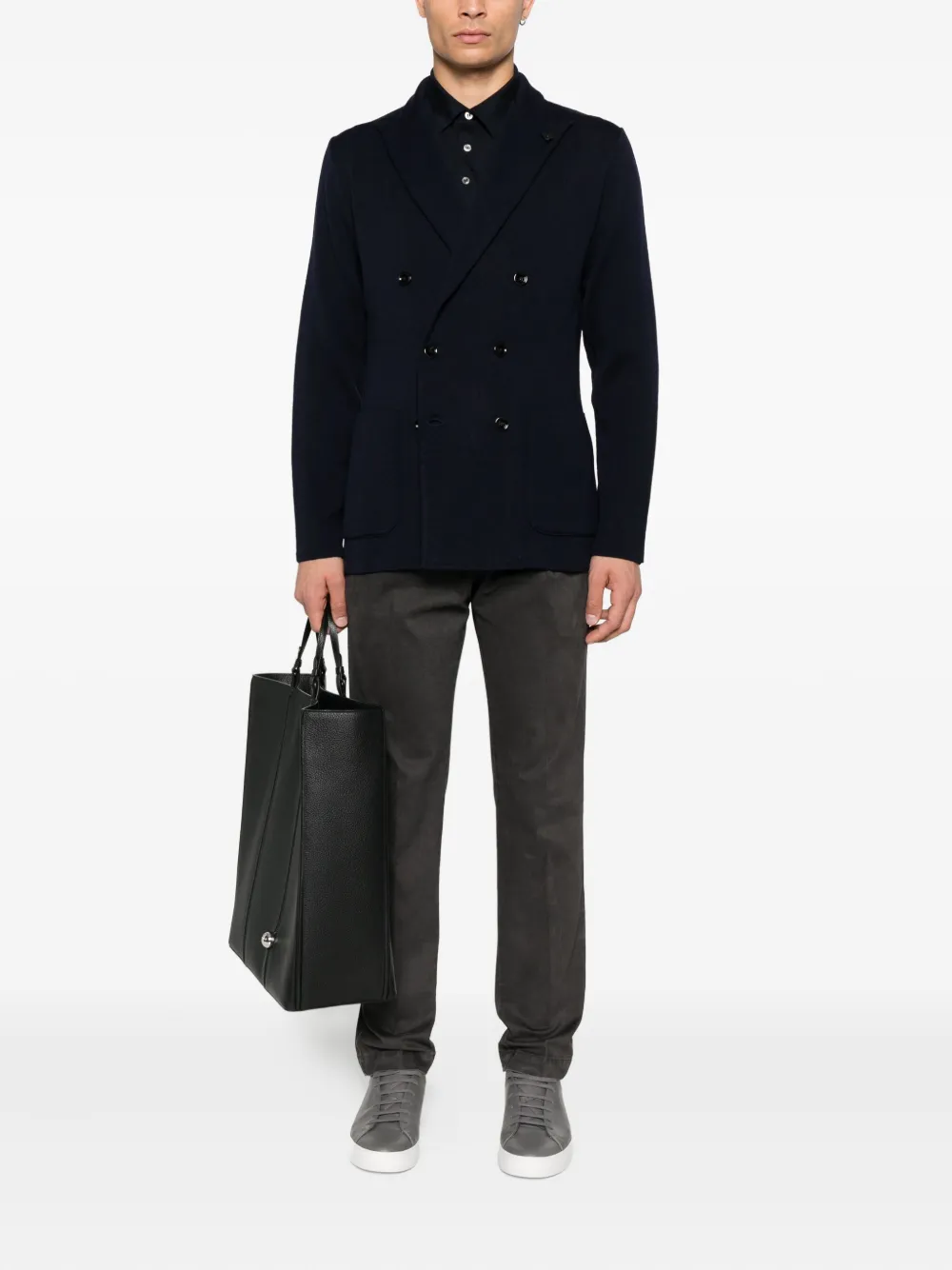 Lardini long-sleeves polo shirt - Blauw
