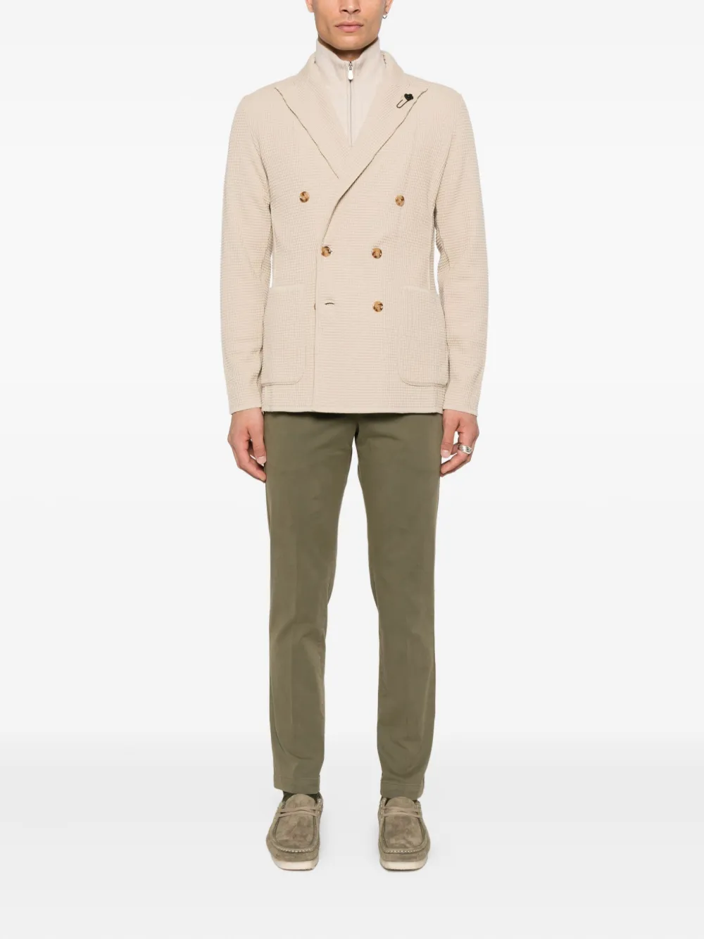 PT Torino belt-loops trousers - Groen