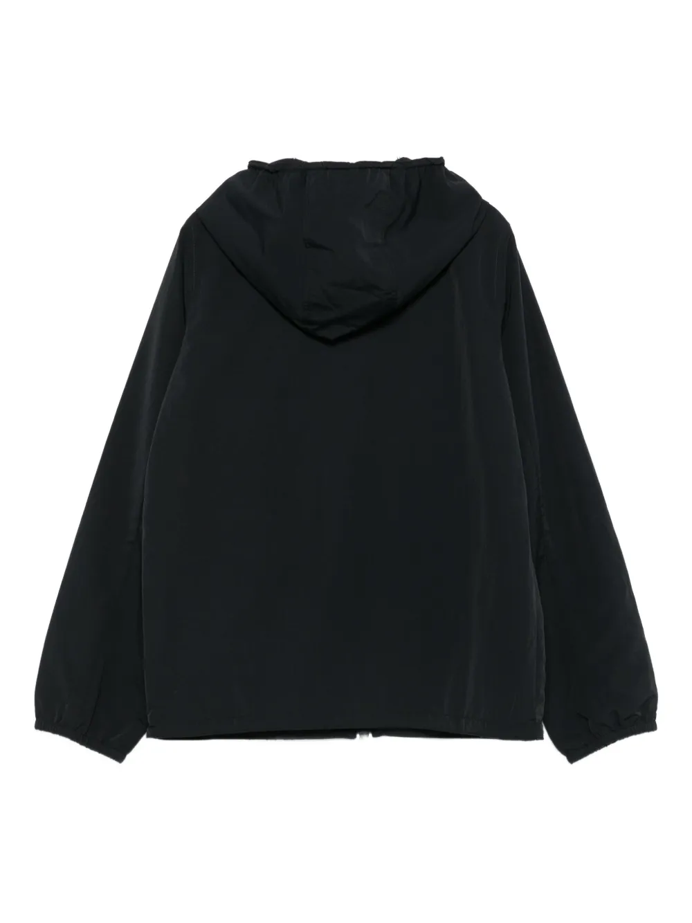 Burberry Kids embroidered-logo hooded jacket Zwart