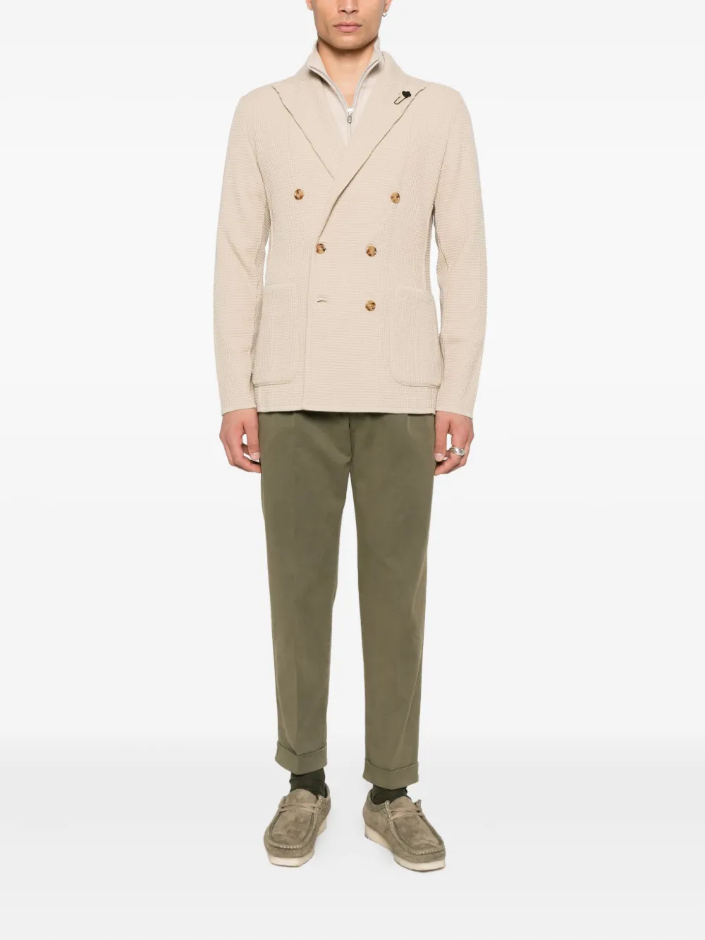 PT Torino pleated-details trousers - Groen