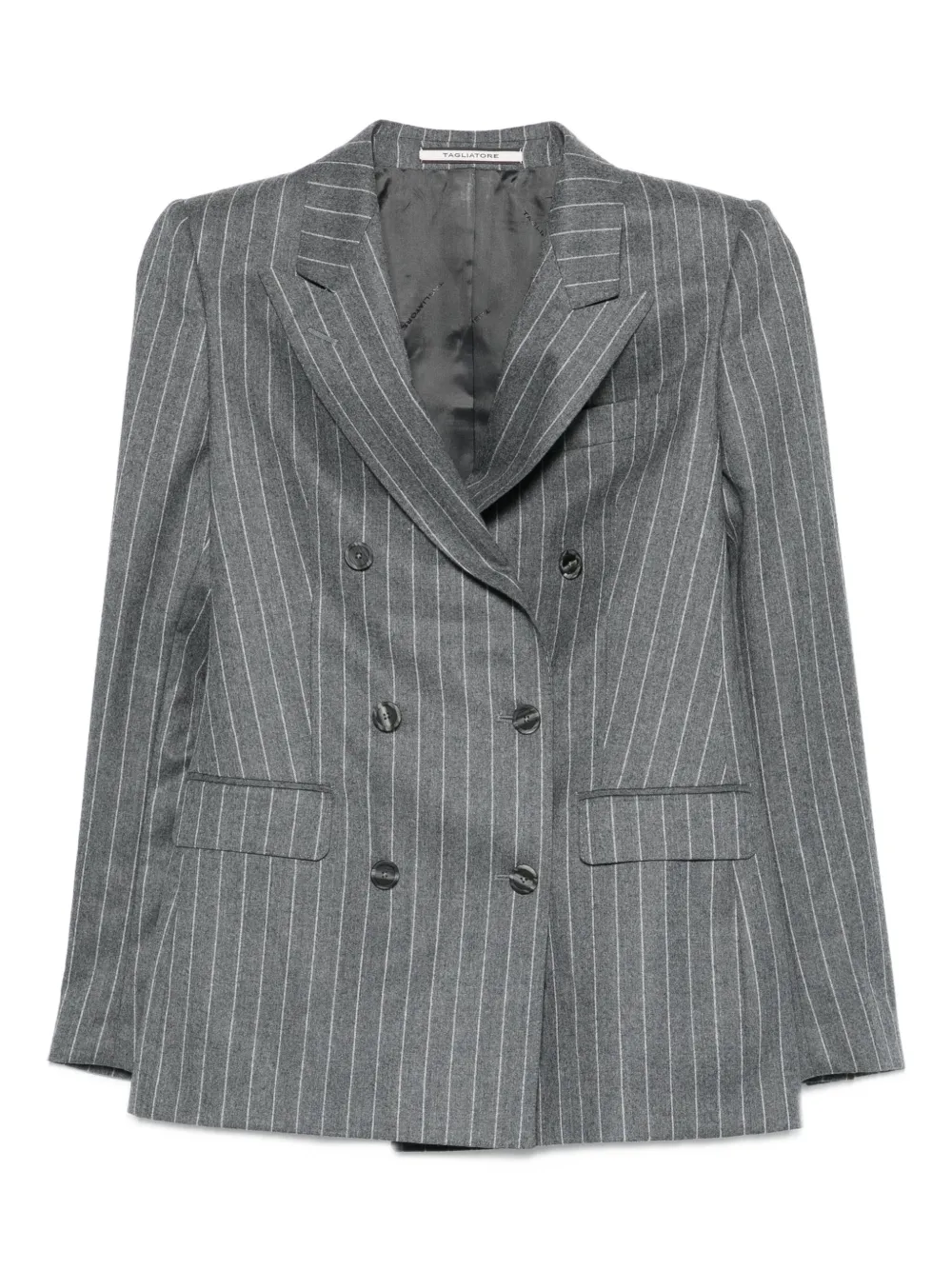 Tagliatore pinstripe wool blazer Grijs