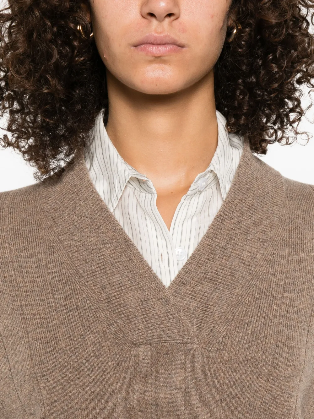 Max Mara Geribbelde trui Bruin