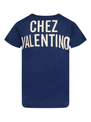 VALENTINO ヴァレンティノ Vロゴ Tシャツ クロップド カットソー VALENTINO (ヴァレンティノ) ロゴプリント クルーネック 半袖 T