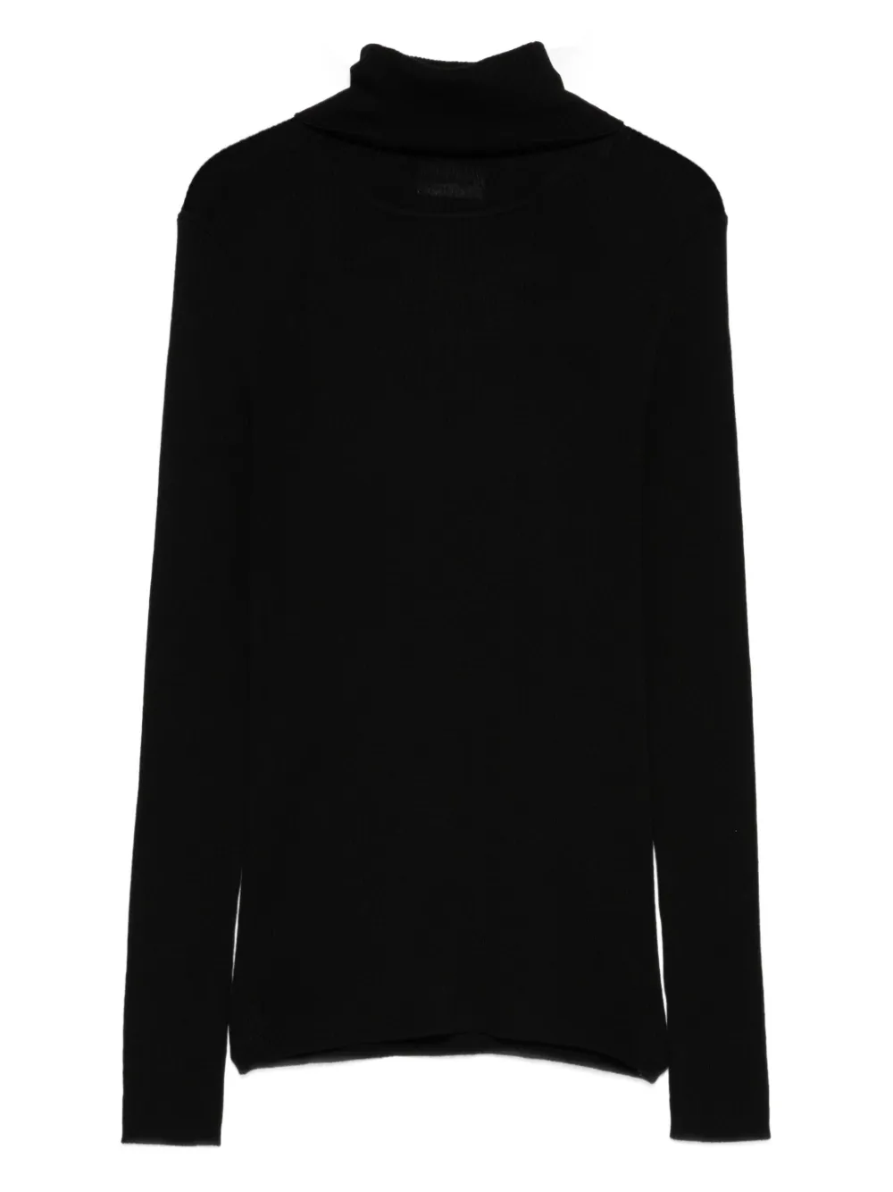 P.A.R.O.S.H. Geribbelde top met col Zwart