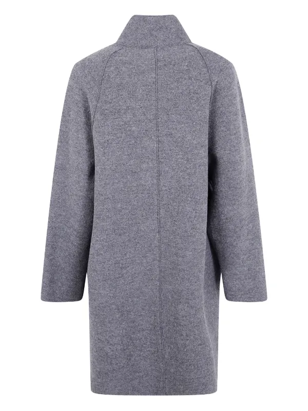 Harris Wharf London raglan-sleeve Wool Coat Grey FARFETCH AU
