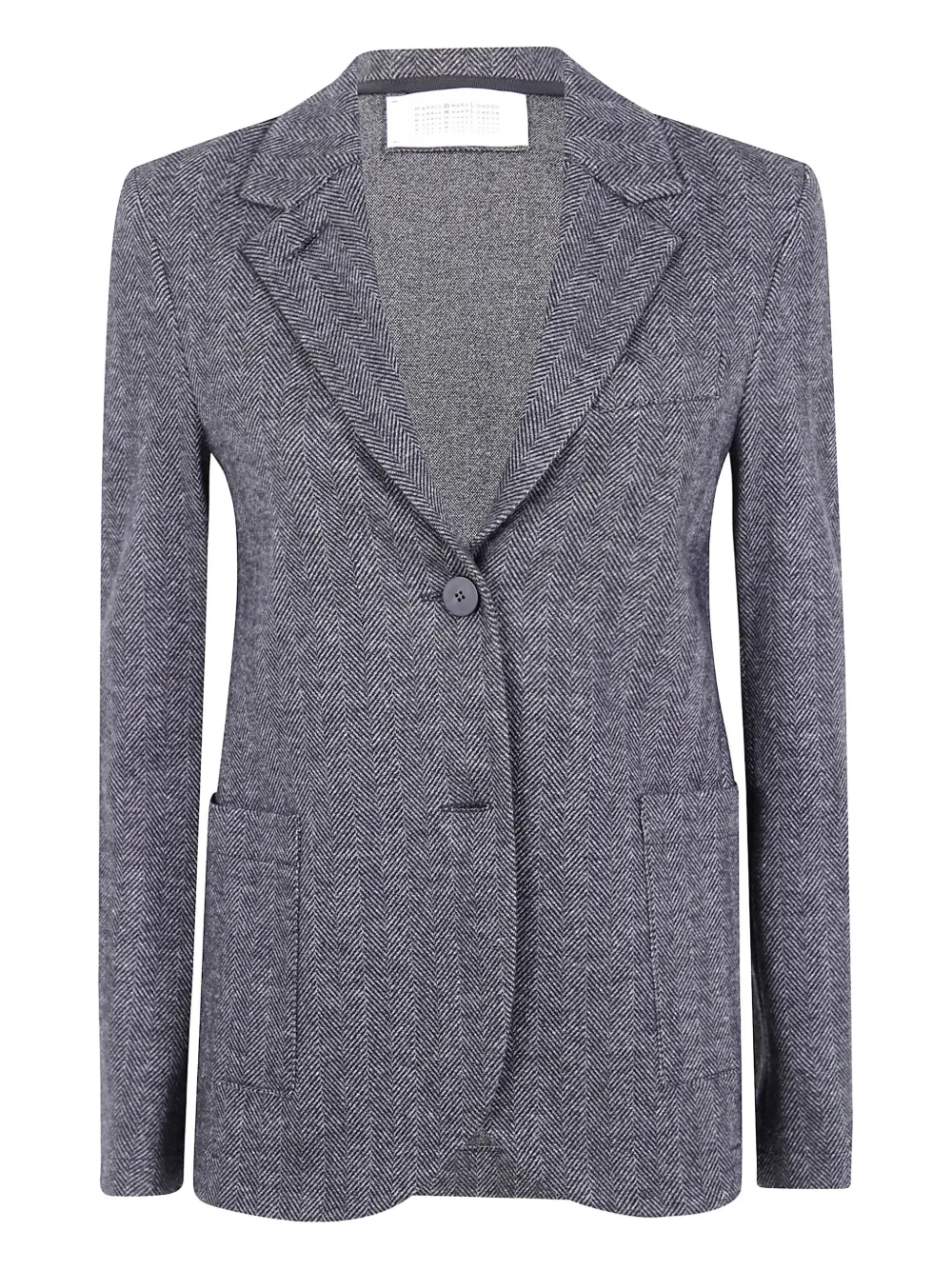 Harris Wharf London herringbone-pattern wool jacket Blauw