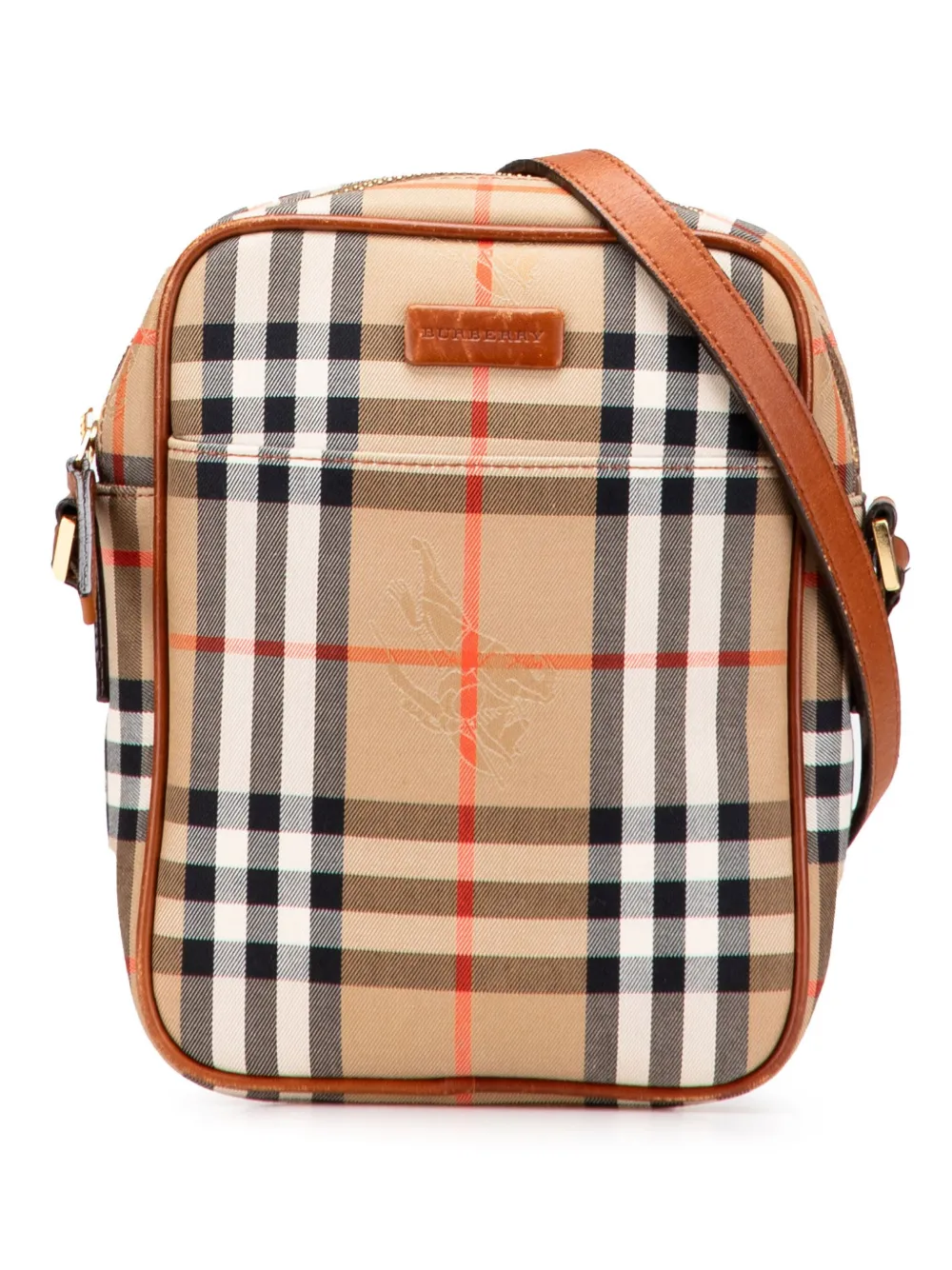 Pre-owned Burberry 2000-2017 Haymarket Check Canvas Crossbody Bag
