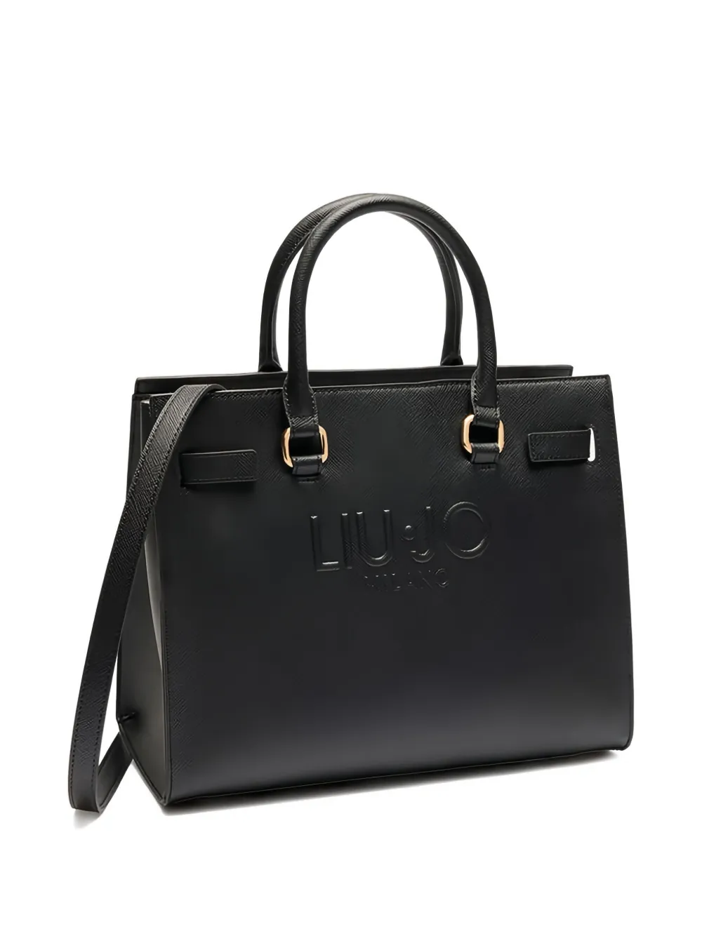 Liu •jo Logo-plaque Satchel Bag In Black