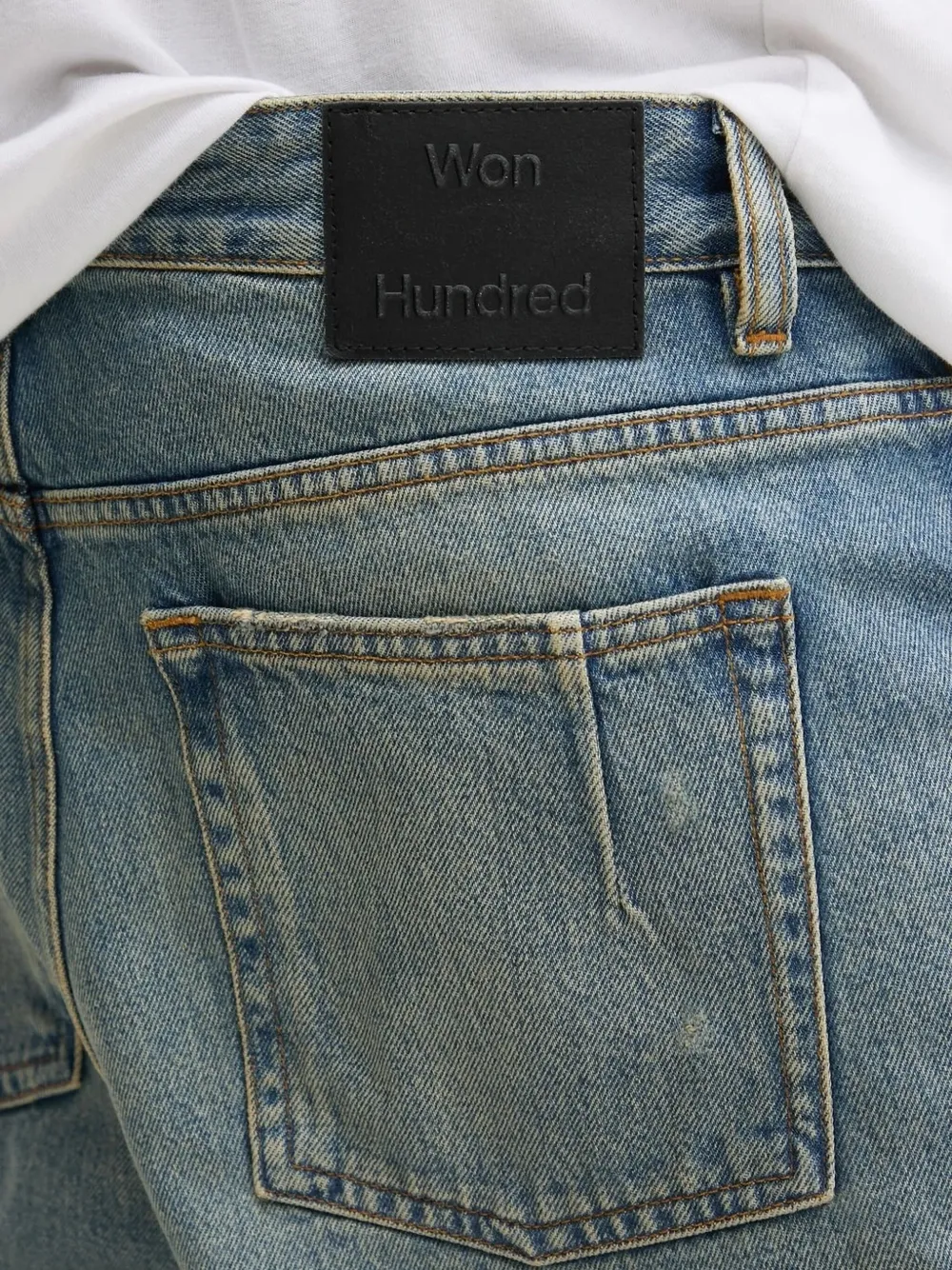 Won Hundred frayed denim shorts Blauw