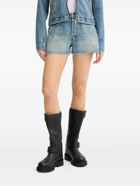 Won Hundred frayed-hem denim shorts