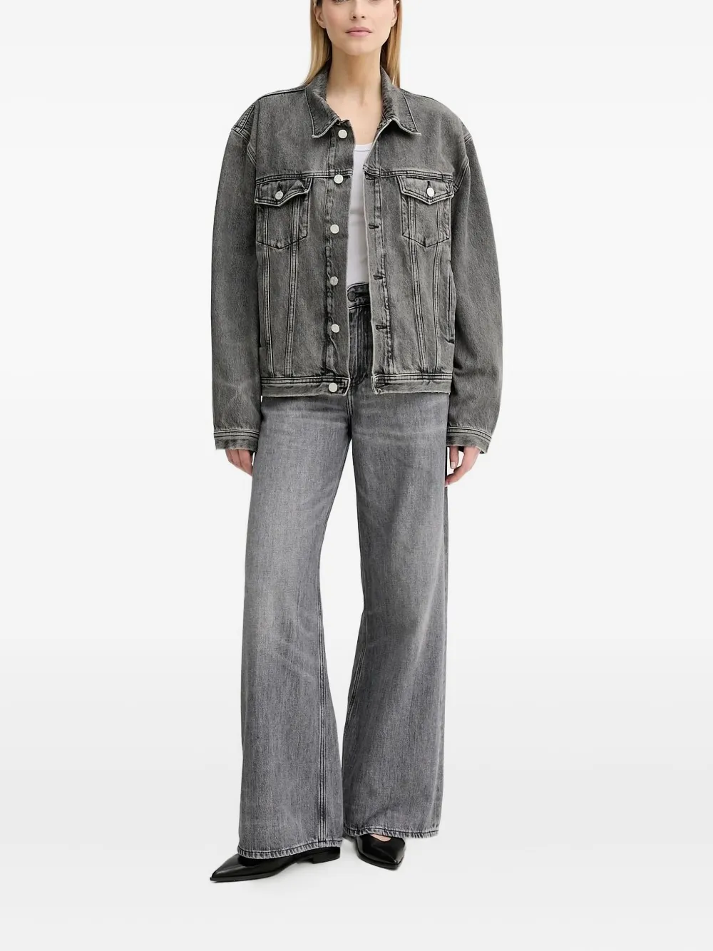 Won Hundred logo-patch denim jeans | Grey | Image 1