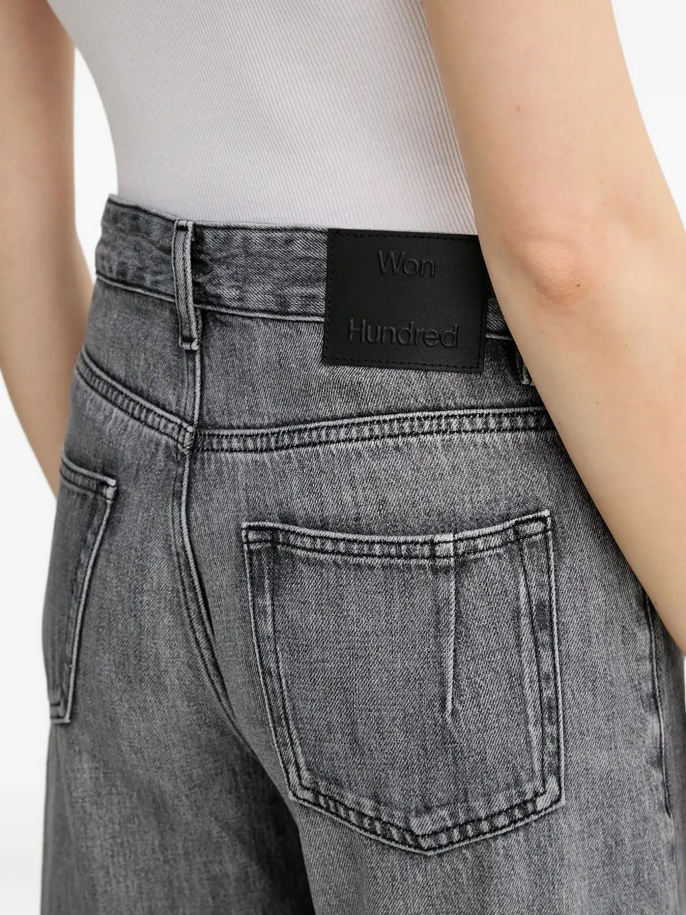 Won Hundred Logo-patch Denim Jeans In Gray