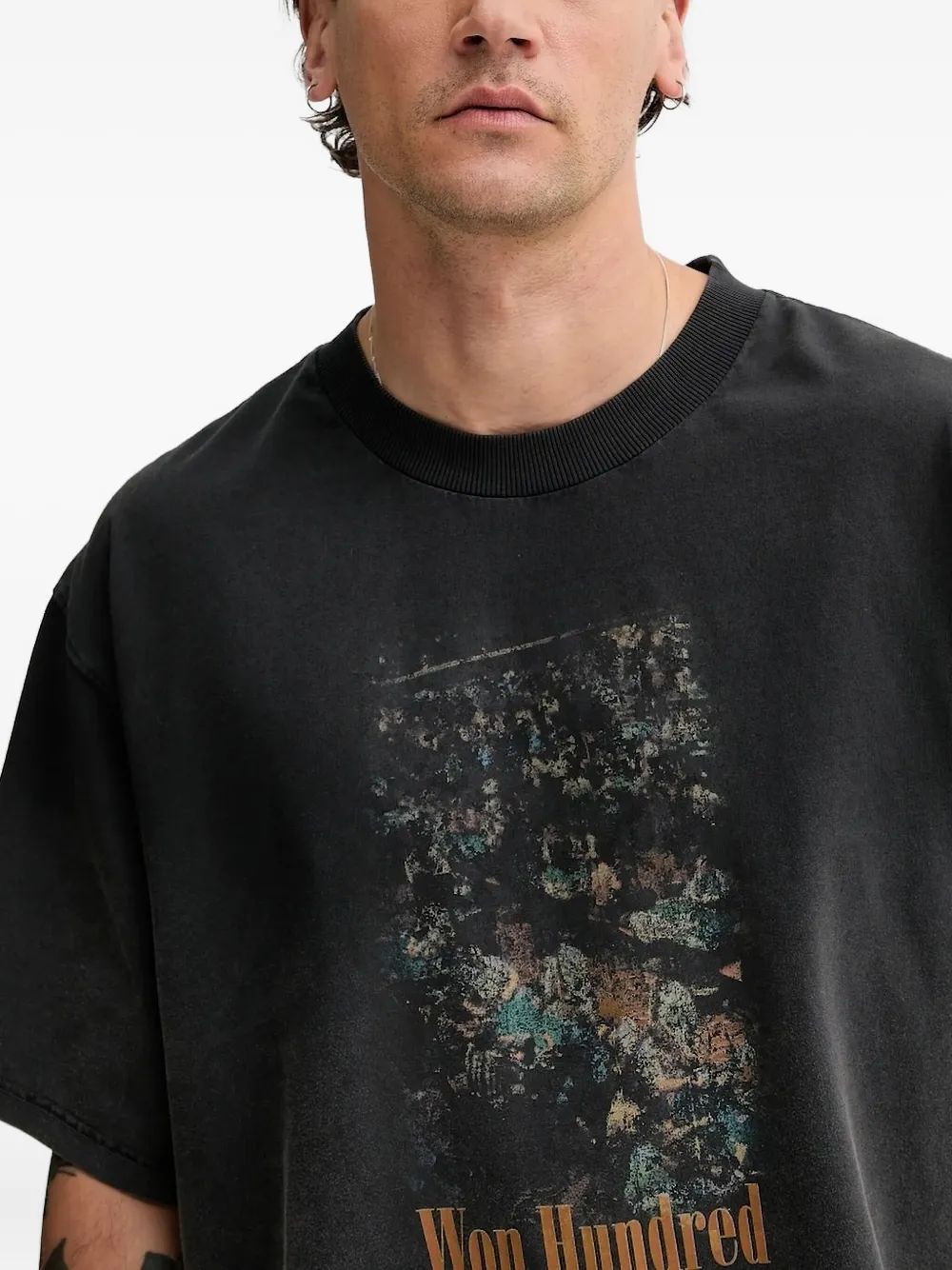 Won Hundred Graphic-print T-shirt In Black