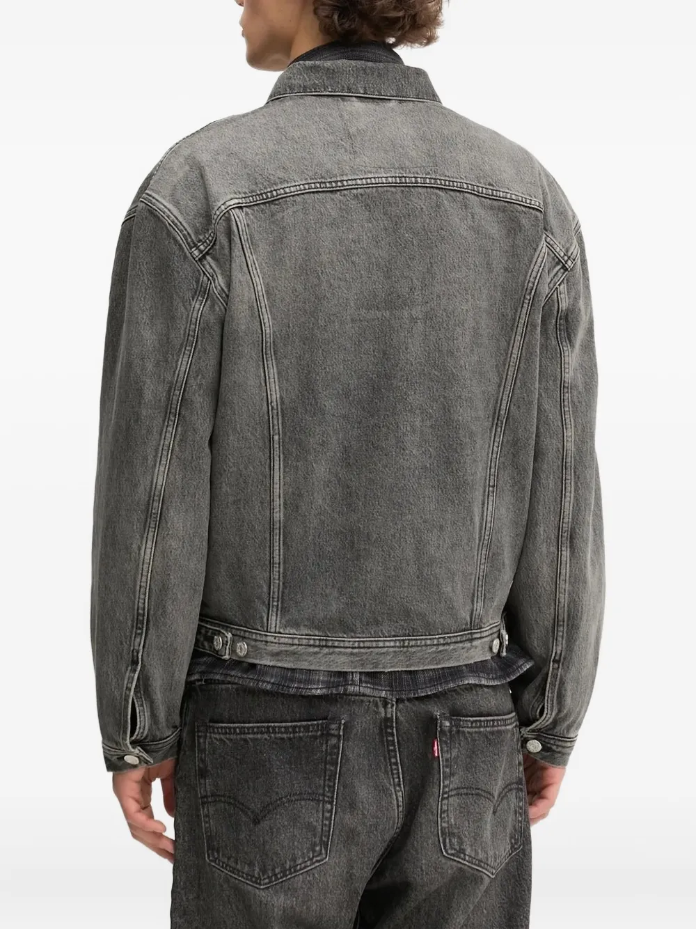 Won Hundred Liverpool denim jack met knoopsluiting Grijs