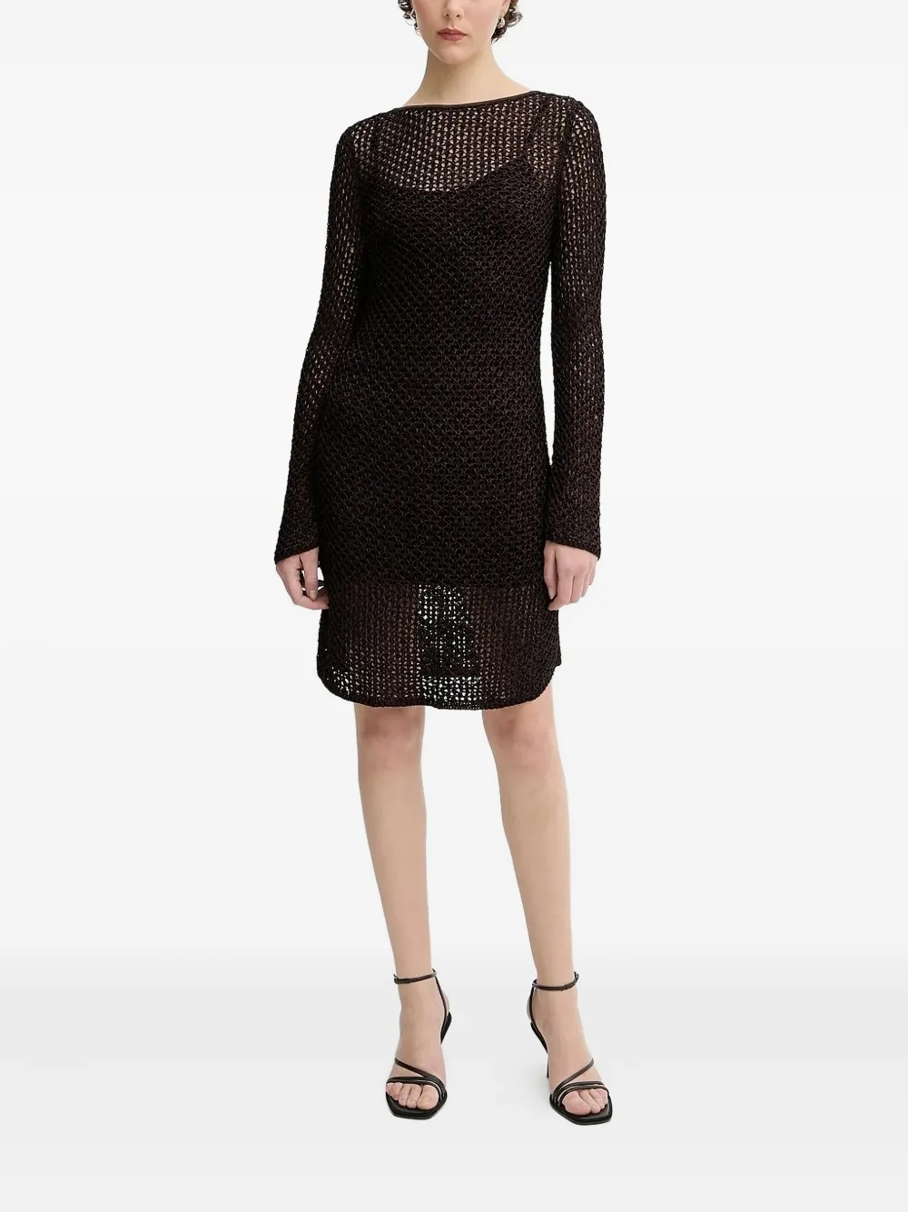 Rag & Bone Ellie Knit Mini Dress In Brown