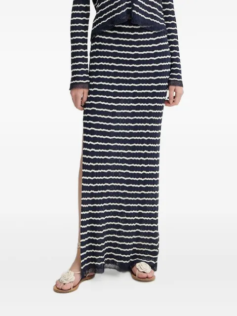 rag & bone striped ribbed-knit skirt