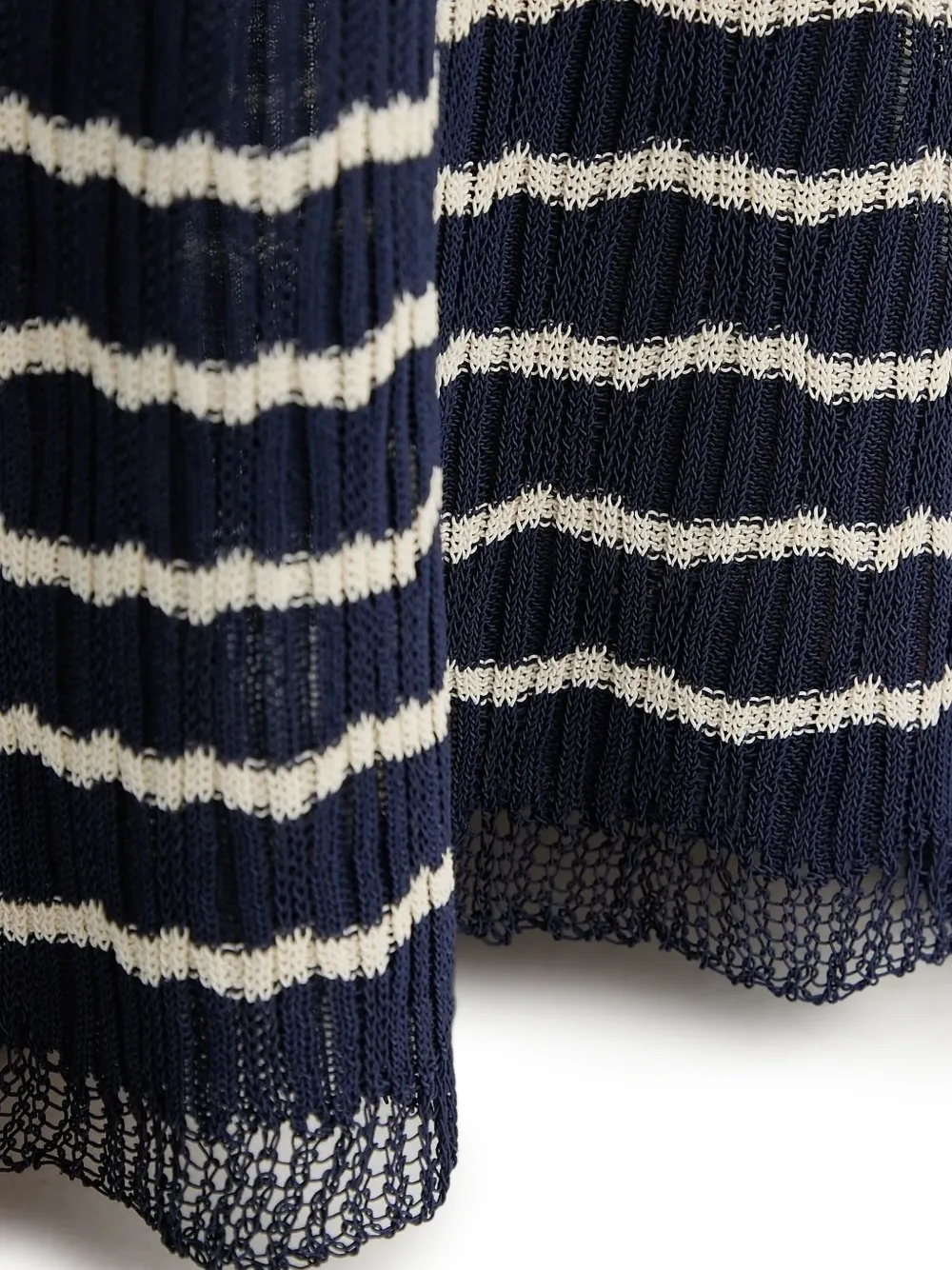 rag & bone striped ribbed-knit skirt Blauw