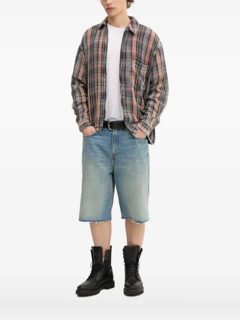 Won Hundred Zayne checked zip-up shirt
