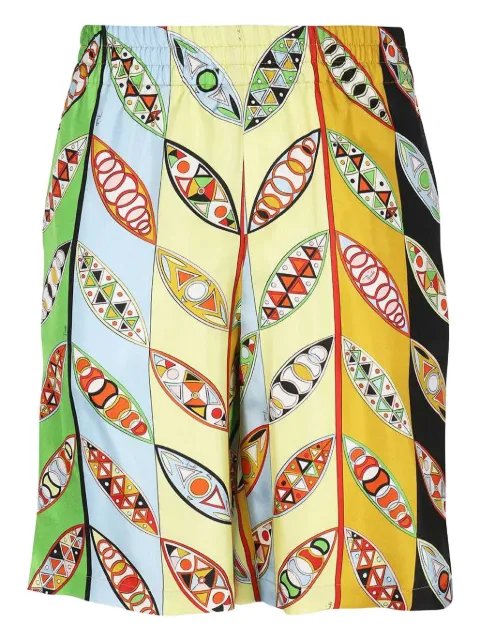 PUCCI leaf-print elastic-waistband shorts