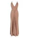 Vintage cross-back V-neck maxi dress - Neutrals