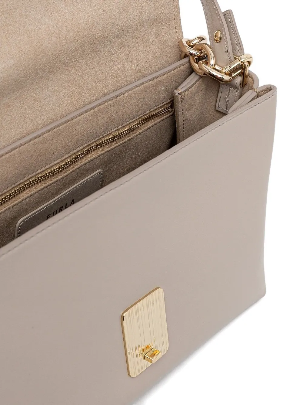 Furla Meridiana chain-strap cross body bag Grijs