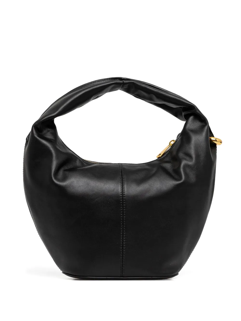 twisted-handle leather tote bag