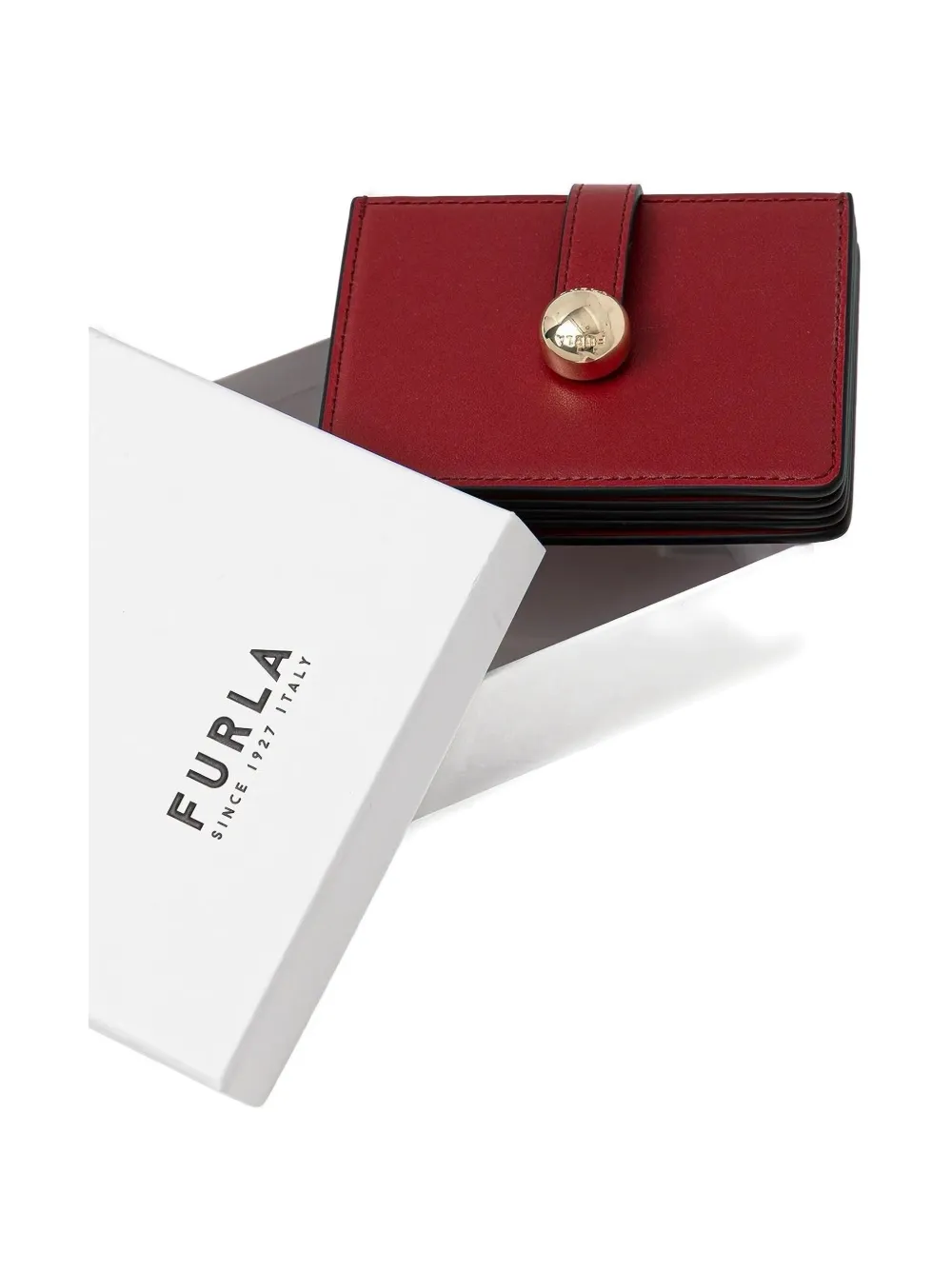 Furla leather flap-closure cardholder Rood