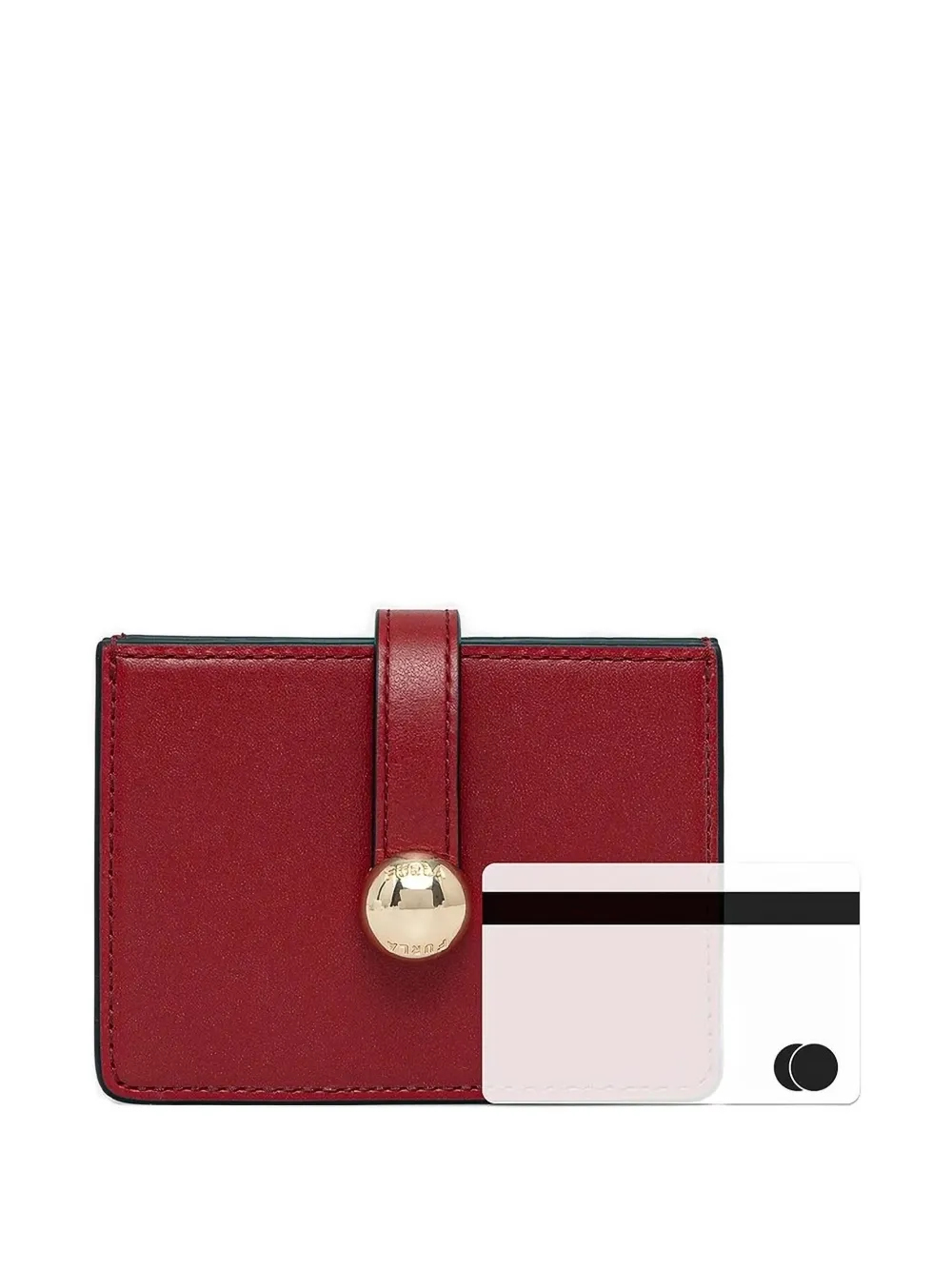 Furla leather flap-closure cardholder Rood
