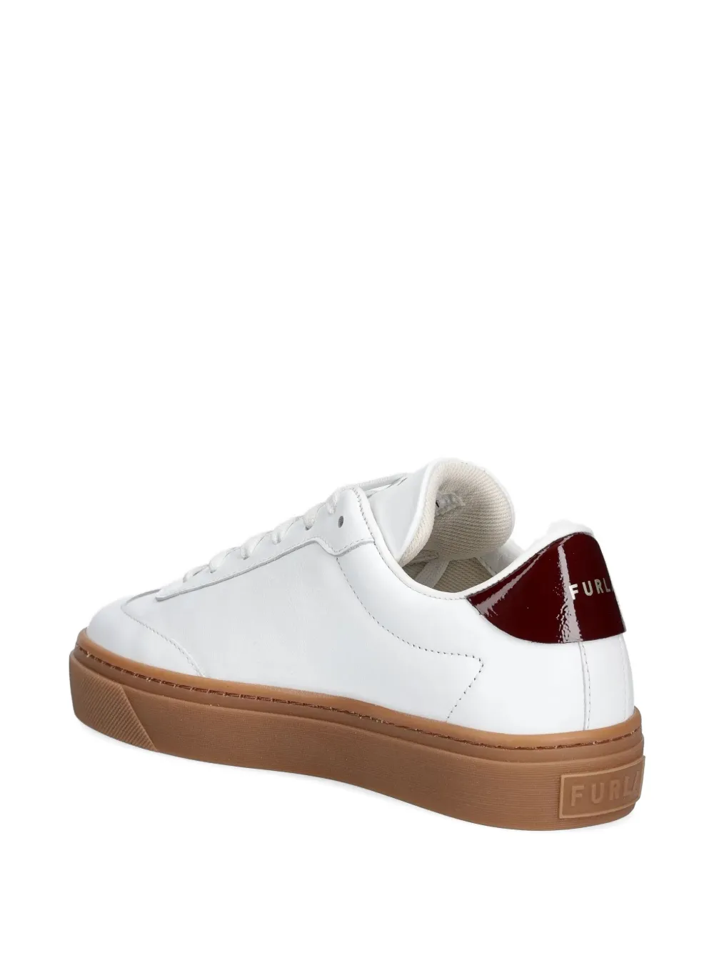 Furla Leather Panelled Sneakers In White