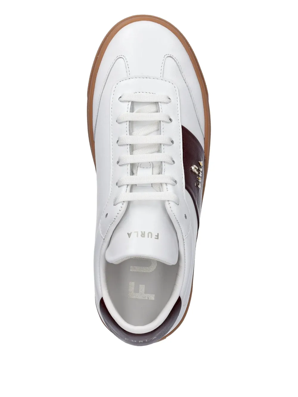 Furla Leather Panelled Sneakers In White