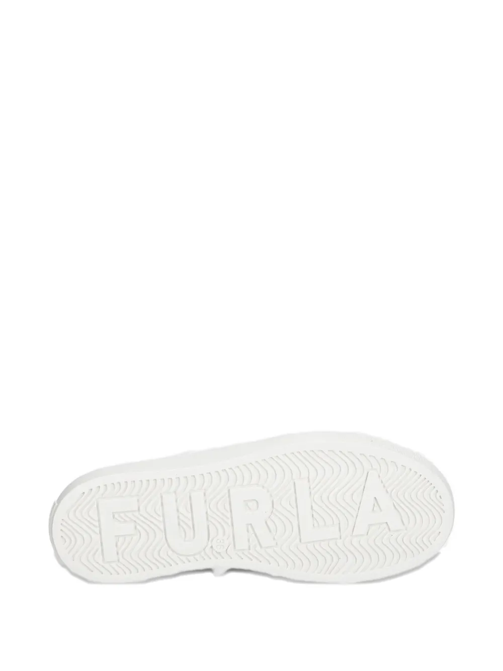 Furla Leather Lace-up Sneakers In White