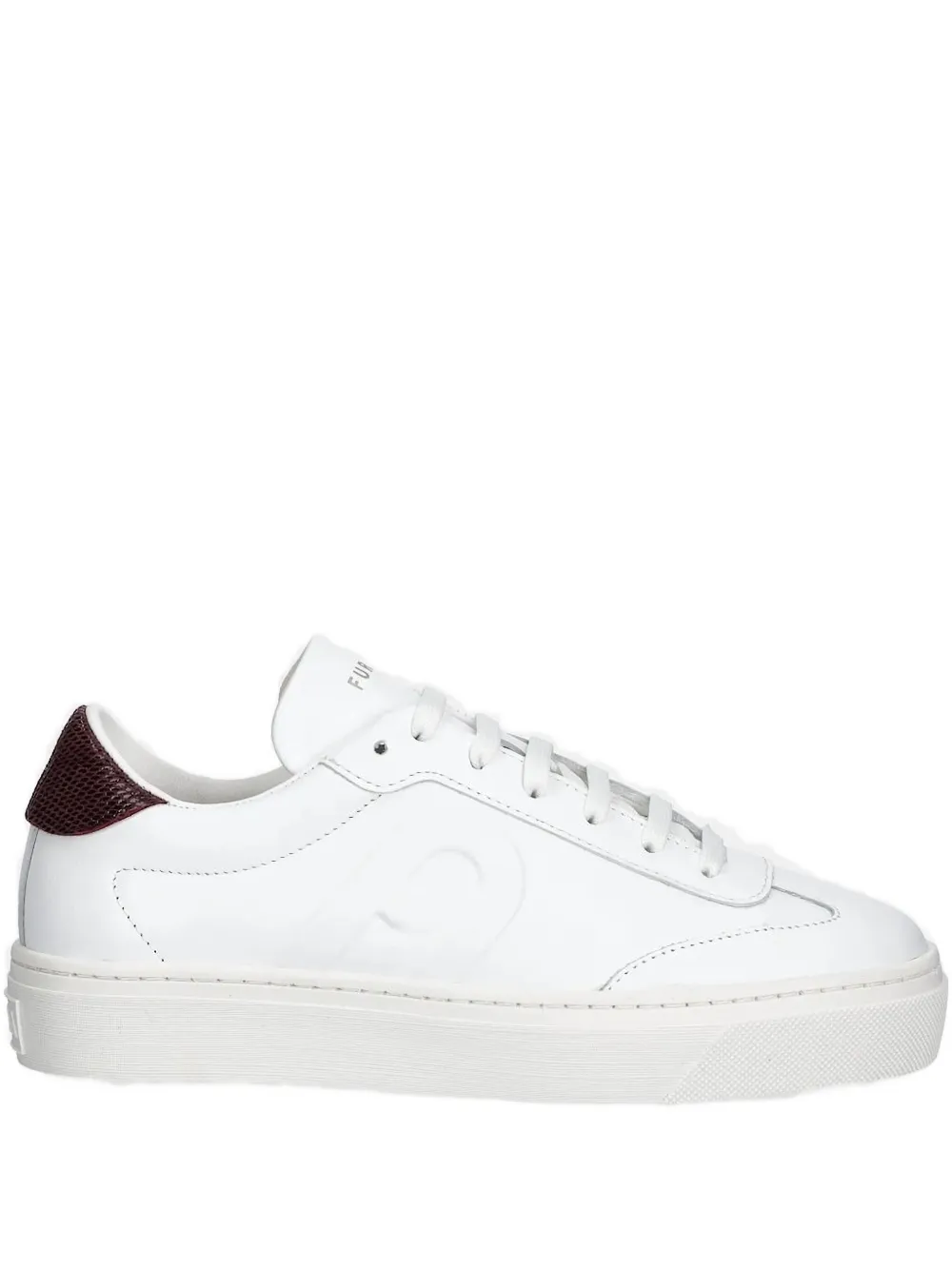 Furla Leather Lace-up Sneakers In White