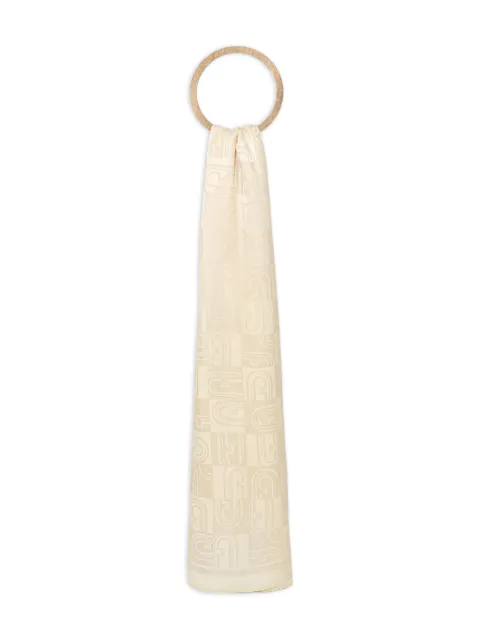 Furla logo-pattern scarf