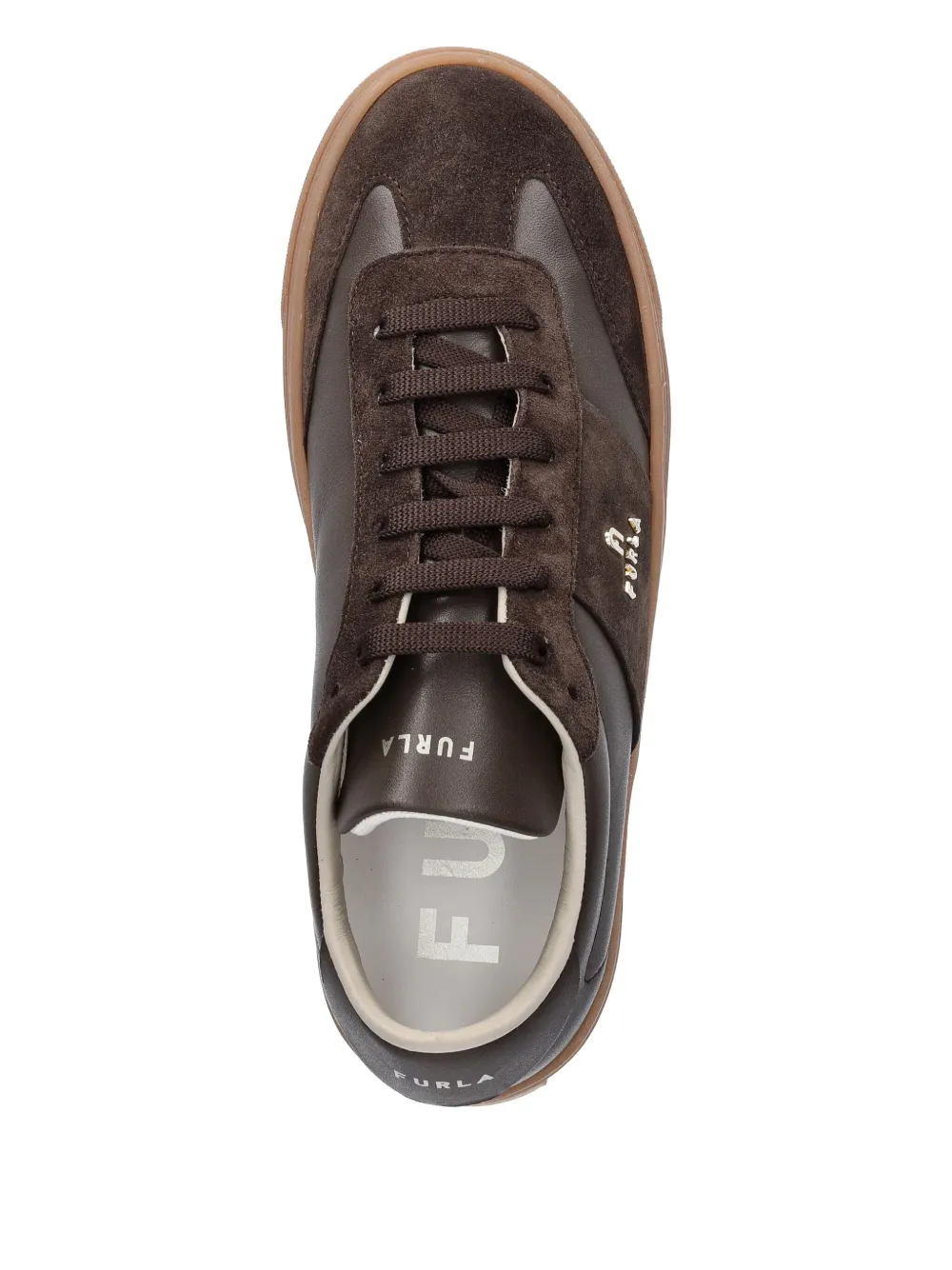 Furla Leren suède sneakers - Bruin