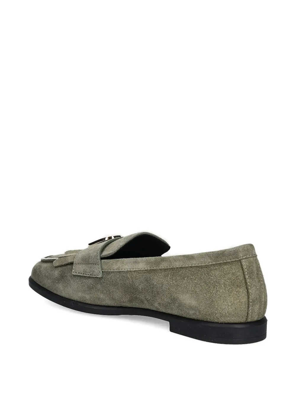 Furla Fringed Buckle Loafers In Green