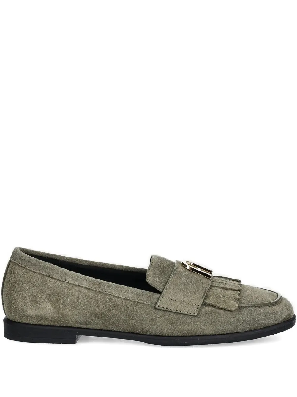 Furla Loafers met gesp en franje Groen